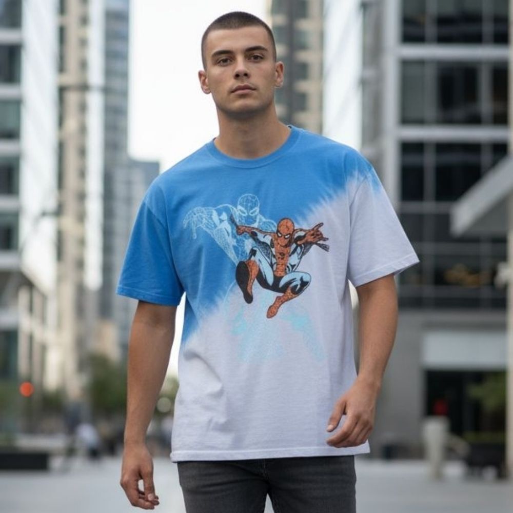 Marvel Spider-Man Blue and White T-Shirt